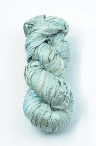 Passementerie: Silk Sari Ribbon - Sky