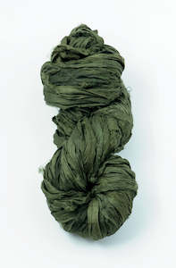Passementerie: Silk Sari Ribbon - Dark Olive