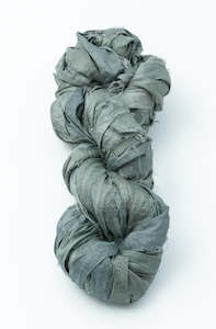 Passementerie: Silk Sari Ribbon - Fog