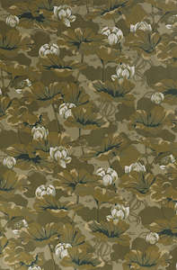 Fabric Passementerie: Waterlily Olive Fabric