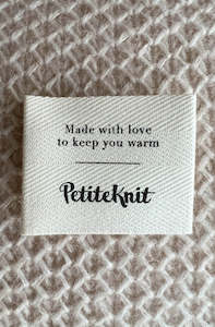 PetiteKnit 'Made With Love' Label