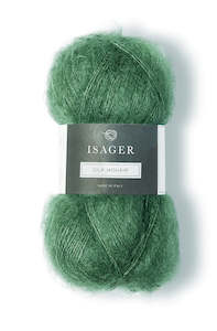 2ply Laceweight: silk mohair emerald green 56