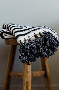 Black Stripe Bath Mat