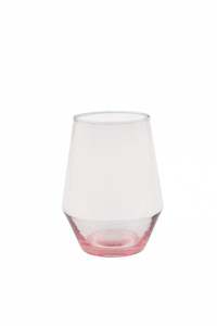 Serveware And Trays: Stemless Wine Glass Set of 4 - Rose