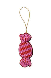 Gifts Under 60: Bon Bon Pink Beaded Christmas Decoration