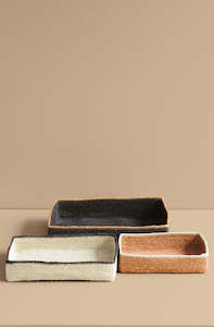 Basso Black/Tan Basket Set of 3