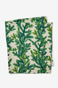 Bonnie And Neil: Festive Foliage Green Tablecloth