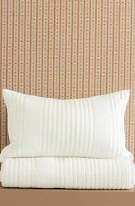 Size Pillowsham Pair 74 X 48cm: Puritsu Ivory Pillowsham Pair