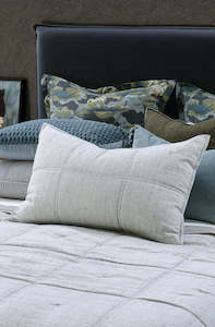 Size Pillowsham Pair 74 X 48cm: Noma Grey Pillowsham Pair