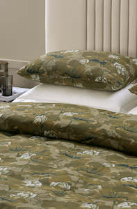 Waterlily Olive Duvet Cover Set