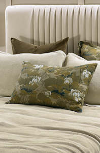 Waterlily Olive Pillowcase Pair