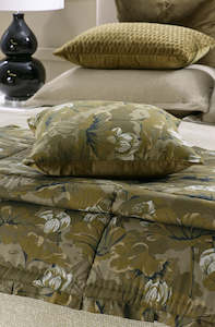 Size Pillowcase Pair 74 X 48cm: Waterlily Olive Comforter