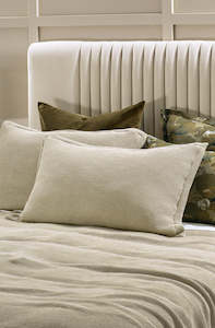 Size Pillowcase Pair 74 X 48cm: Sottobosco Sand Pillowcase Pair