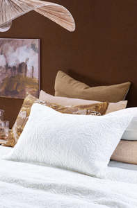 Size Pillowsham Pair 74 X 48cm: Fleur De L'Eau White Pillowsham Pair