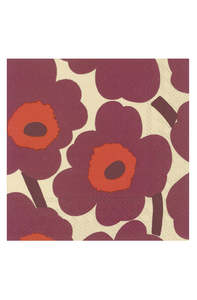 Marimekko Unikko Cream Bordeaux Napkin Set