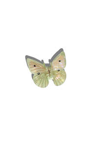 Gifts Under 150: Claw Clip - Cabbage Butterfly Green/White