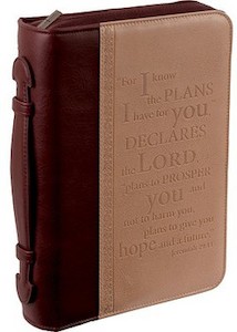 Products: I Know the Plans Leather Large Two-Tone Bible Cover