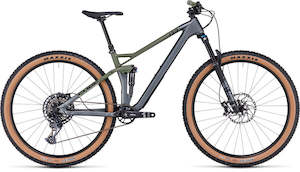Enduro Mountain Bikes: Cube Stereo ONE22 HPC TM flashgrey'n'olive 29