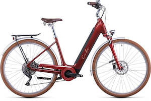 Womens Electric Bikes: Cube Ella Ride Hybrid 400 2022 - Auburn 'n' Salmon
