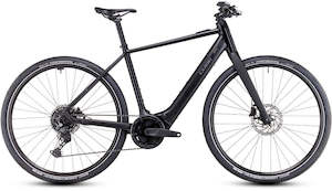 Electric Commuter Bikes: Cube Editor Hybrid Pro 400X black´n´spectral