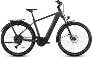 Electric Commuter Bikes: Cube Kathmandu Hybrid ONE 800 metallicgrey´n´grey 2026 TopTube