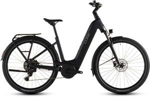 Easy Entry Step Thru Electric Bikes: Cube Touring Hybrid ONE 600 coal´n´chrome Easy Entry 2026