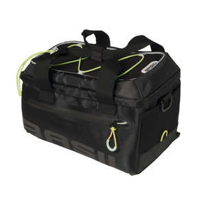 Basil Miles Trunk Bag – 7 L, Black/Lime (for luggage carrier)