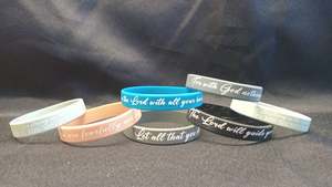 Accesssories: Silicone Wrist Band - Christian Sayings