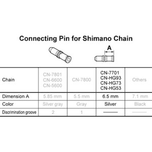 Chains: SHIMANO CHAIN - CONNECTING PIN