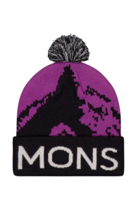 Snow: MONS ROYALE - Mountain Pixel Merino Pom Pom Beanie