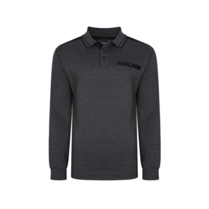 KAM - Tipped Collar Polo Sweater Charcoal - KAM Denim Jeans offer big men a uniq&hellip;