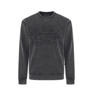 Kam Crew Neck Washed Embossed Sweater Big Men's Sweaters at Beggs Wairau