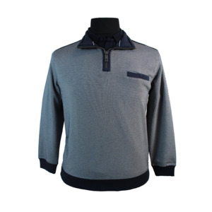CASA MODA - Navy Half Zip Sweater Grey Navy - Beggs Wairau - Casa Moda is one of&hellip;