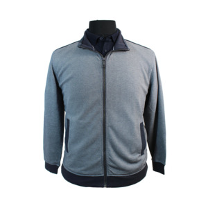 Products: CASA MODA - Navy Full Zip Sweater Grey Navy - Beggs Wairau - Casa Moda is one of Europes best brands for big men offering classic and fashion styles in quality fabrics - Casa Moda S21