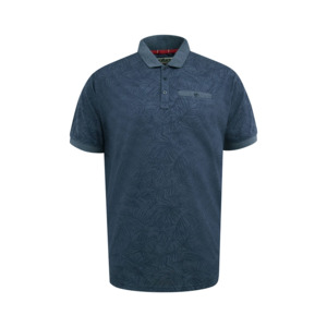 D555 - Uttoxeter Leaf Pattern Polo Navy - D555 - Affordable European Fashion for&hellip;