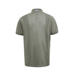 D555 - Chippenham Jacquard Knitted Front Panel Polo Khaki - D555 - Affordable Eu&hellip;