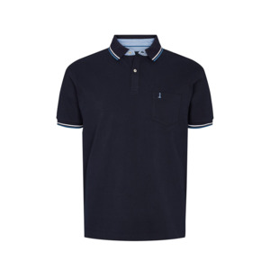 North 56 Stretch Cotton Polo Contrast Trim Navy