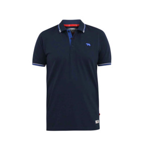 Products: D555 - Pique polo with Collar Tipping Polo Navy - D555 - Affordable European Fashion for Big Men - Sizing up to 7XL - D555