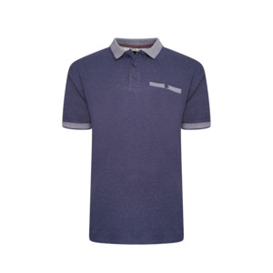 KAM - Pique Jacquard Polo With Pocket Royal Blue - - See All of the Brands That &hellip;