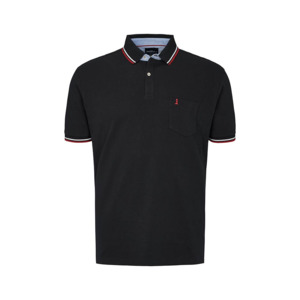 Products: NORTH 56 - Classic Contrast Collar Polo Black - Designed for big men Exclusively at Beggs Wairau - North 56 S24