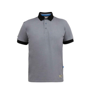 D555 - Prinstead Pique Polo With Shoulder Detail Grey - D555 - Affordable Europe&hellip;