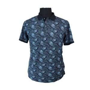 Beggs Big Men's Clothing Big Men's Leaf Pattern Polo