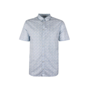 Ben Sherman Optic Geo Print SS Shirt Snow White