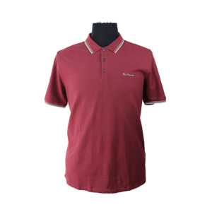 BEN SHERMAN - Cotton Signature Logo Collar Trim Maroon - This iconic brand is av&hellip;