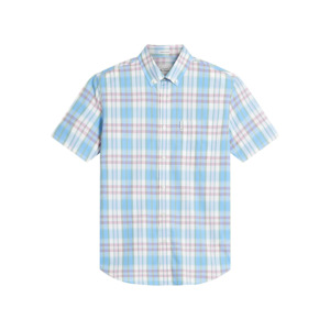 BEN SHERMAN - Irregular Check SS Shirt Glacier - This iconic brand is available &hellip;