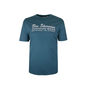 Products: Ben Sherman Feel The Grove Tee – Teal Big Men's T-Shirts at Beggs