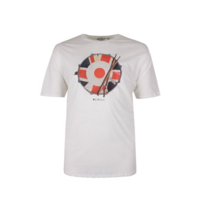 Ben Sherman Snare Target Tee – Snow White Big Men's Tees at Beggs