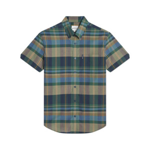 Products: Ben Sherman Tartan Green SS Shirt Green - This iconic brand is available for big men at Beggs Wairau and online - Ben Sherman W24