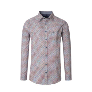 Casa Moda Small Circle Pattern LS Shirt Blue Plum - Beggs Wairau - Casa Moda is &hellip;