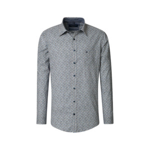 Casa Moda Small Circle Pattern LS Shirt Blue - Beggs Wairau - Casa Moda is one o&hellip;